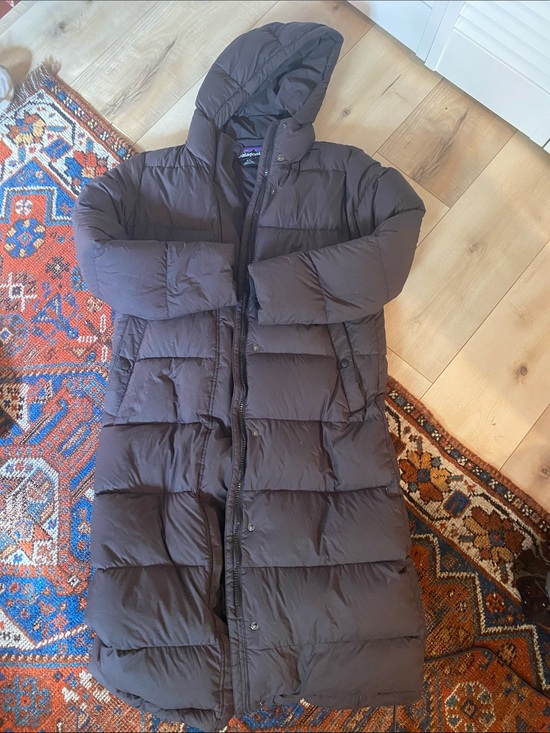 Patagonia Jackets & Blazers - Long Hooded Puffer Coat in Black, Patagonia, Womens size small